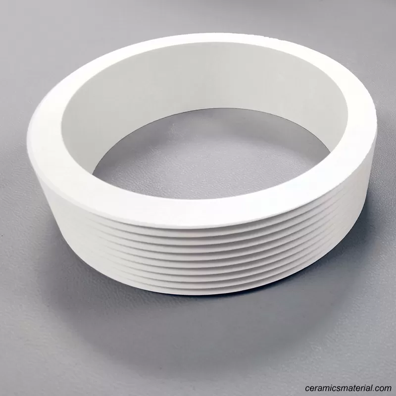 Boron nitride ceramic threaded fastening ring